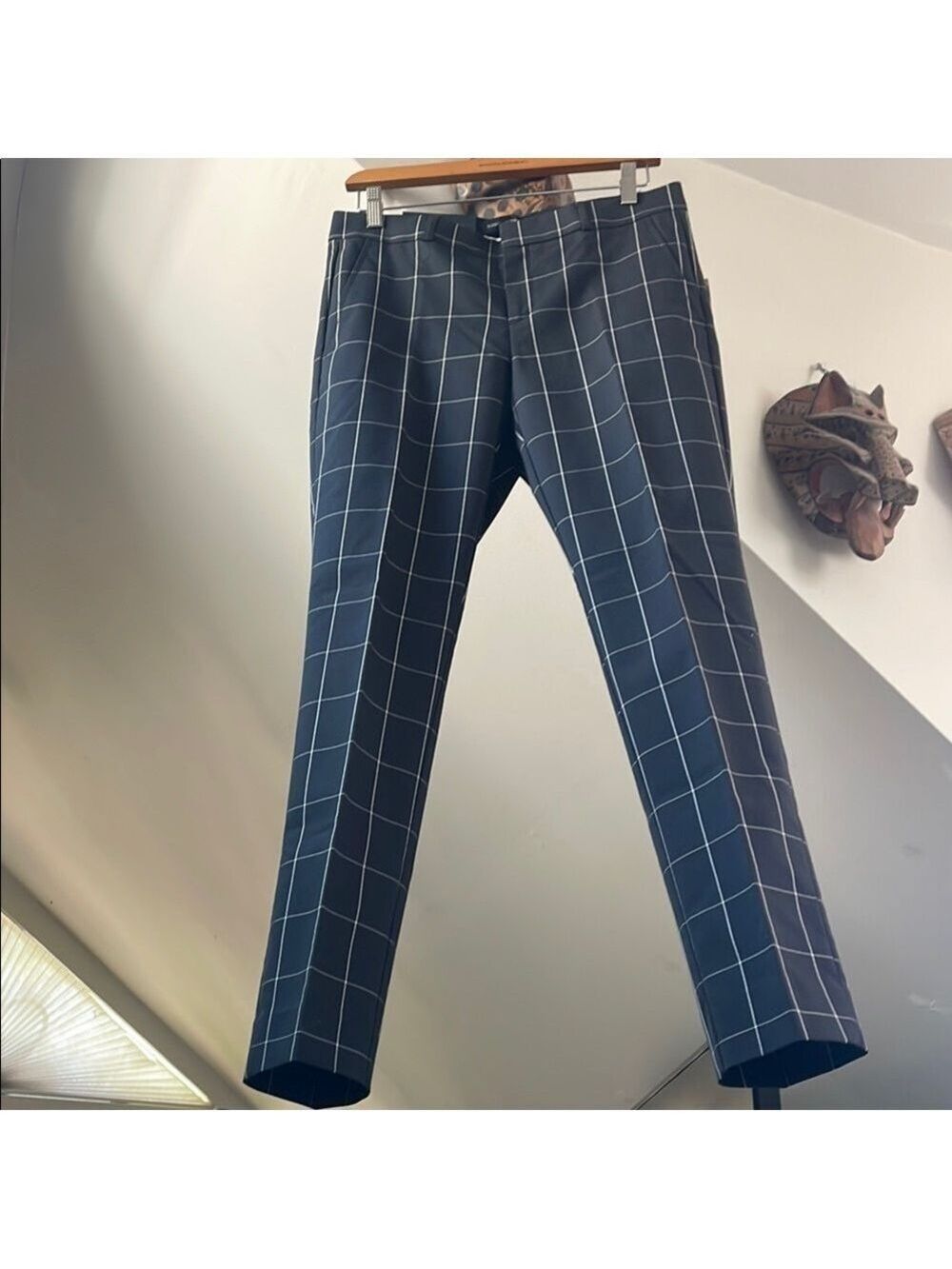 Banana Republic Ryan Slim Straight-fit Washable Windowpane Pants